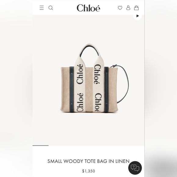 Chloe Handbags - Chloé Small Woody Tote Bag in Beige and Blue